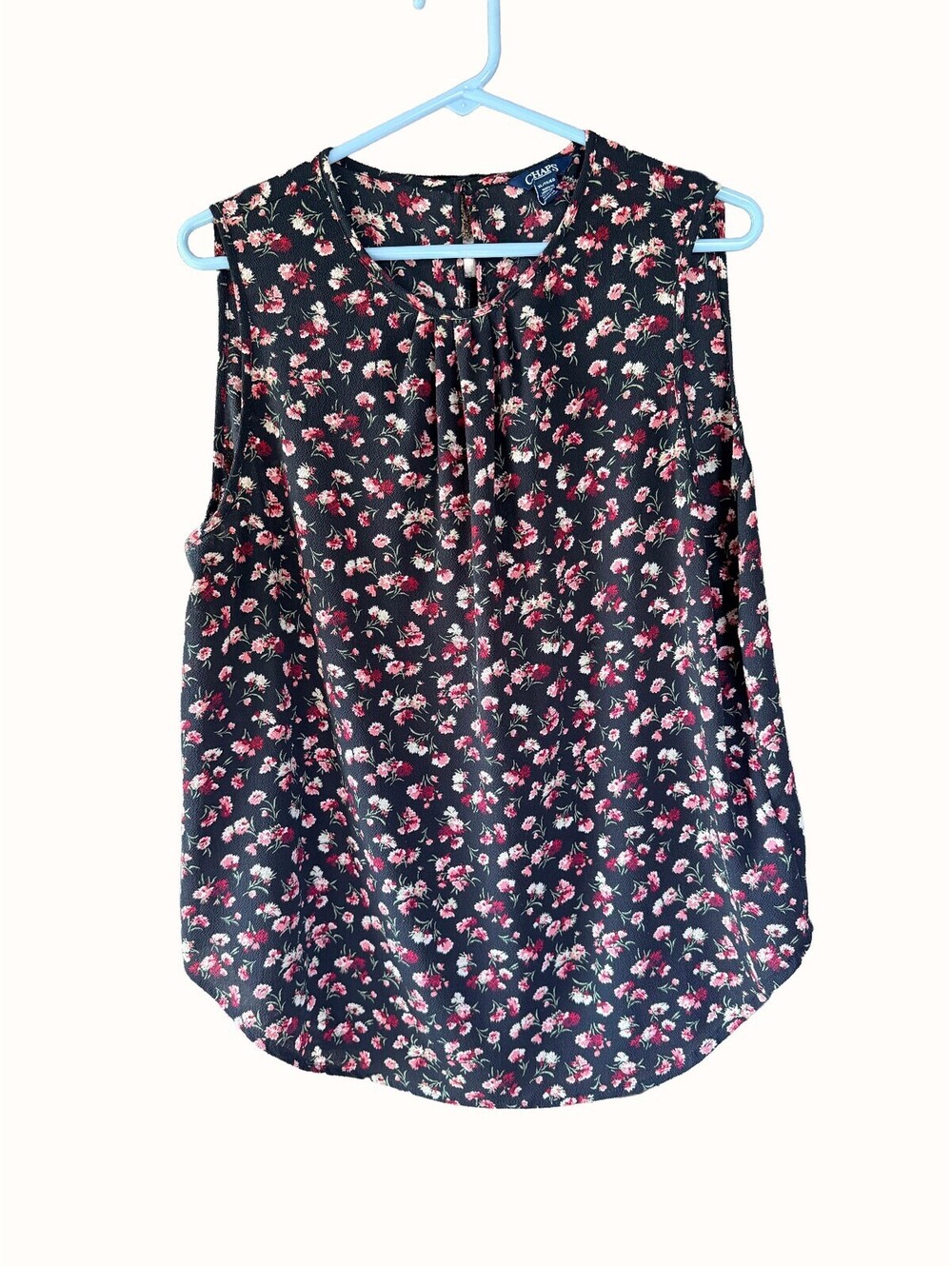 Dark florals on a black crepe ground